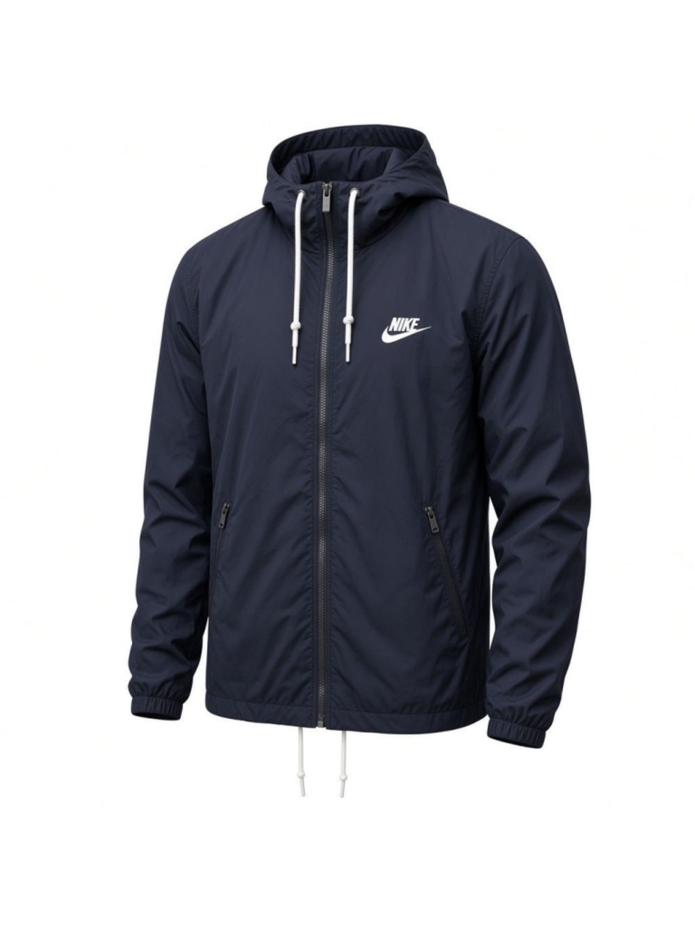 Nike Men's Embroidered Logo Mesh Lined Long-Sleeves Hoodie Full-Zip Windbreaker